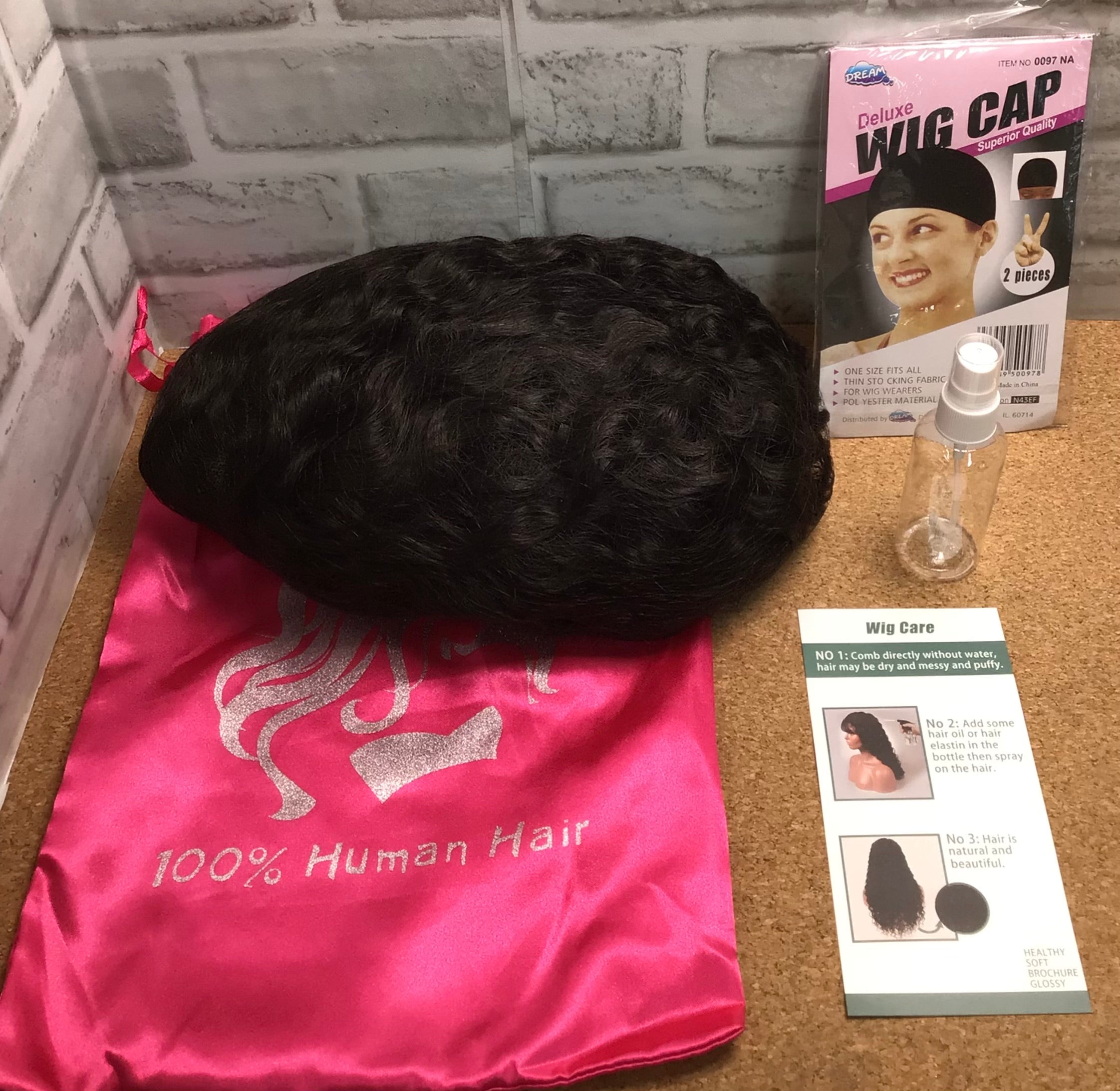 Water Wave Brazilin 100% Human Hair Wig, (7897468862702)